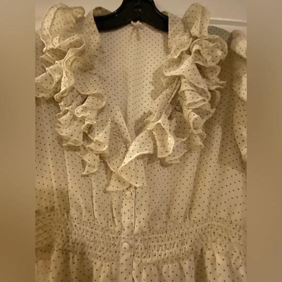 Lapis XL sheer ruffled woman’s blouse - Picture 2 of 5